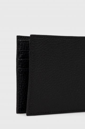 Кожаный кошелек Emporio Armani мужской цвет чёрный Кожаный кошелек Emporio Armani мужской цвет чёрный