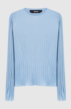 Голубой джемпер с эмблемой