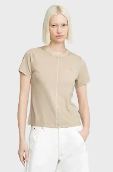 Женская бежевая футболка Overdyed Бежевый XS G-Star RAW D24499,B059