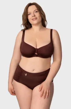 Женский терракотовый лиф от купальника Коричневый 38E MARC&ANDRE L2620-YP-512
