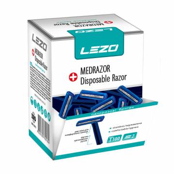 Одноразовые бритвы Lezo Medrazor 2 лезвия унисекс, 100 шт Одноразовые бритвы Lezo Medrazor 2 лезвия унисекс, 100 шт