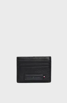 Мужской черный кожаный кардхолдер TH PREMIUM CC HOLDER Черный ONESIZE Tommy Hilfiger AM0AM13030