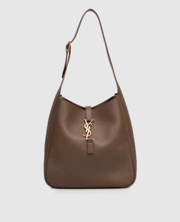 Коричневая кожаная сумка-хобо LE 5А7