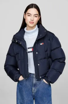 Женский темно-синий пуховик TJW BACK FLAG ALASKA EXT Синий M Tommy Jeans DW0DW18820