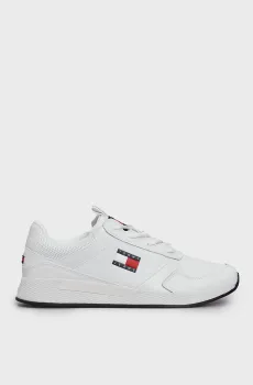 Мужские белые кожаные кроссовки TOMMY JEANS FLEXI RUNNER Белый 43 Tommy Jeans EM0EM01409