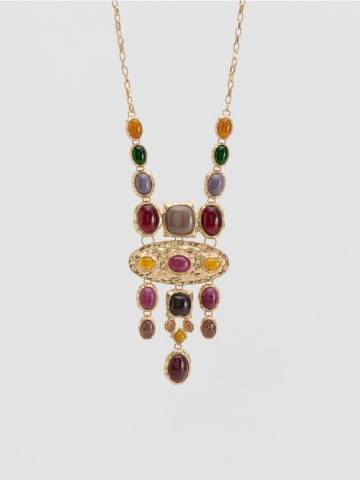 Reserved - Намисто з підвісками - різнобарвний - 019IJ-MLC
