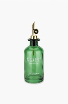 Скляна пляшка для ополіскувача рота з дозатором - зелений