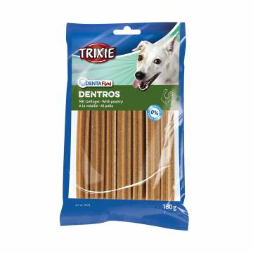 Лакомство для собак Trixie Denta Fun Dentinos с мясом домашних птиц, 180 г Лакомство для собак Trixie Denta Fun Dentinos с мясом домашних птиц, 180 г
