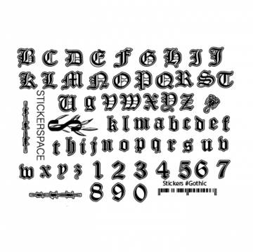 Наклейки для дизайна ногтей StickersSpace Gothic Mini (282012) Наклейки для дизайна ногтей StickersSpace Gothic Mini (282012)