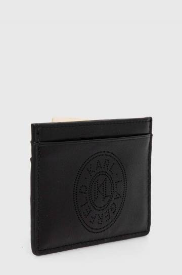 Кожаный чехол на карты Karl Lagerfeld цвет чёрный 245W3227 Кожаный чехол на карты Karl Lagerfeld цвет чёрный 245W3227