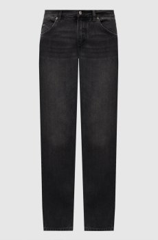 Серые джинсы с эффектом потертости