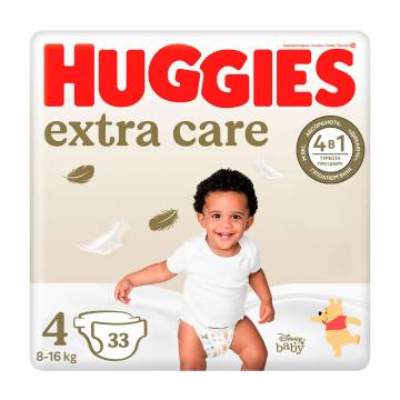 Подгузники Huggies Extra Care Jumbo размер 4 (8-16 кг), 33 шт Подгузники Huggies Extra Care Jumbo размер 4 (8-16 кг), 33 шт