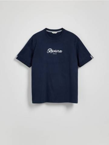 Reserved - Футболка comfort fit - темно-синій - 050EE-59X Reserved - Футболка comfort fit - темно-синій - 050EE-59X