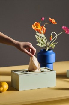 Коробка для серветок - коричневувато-зелений