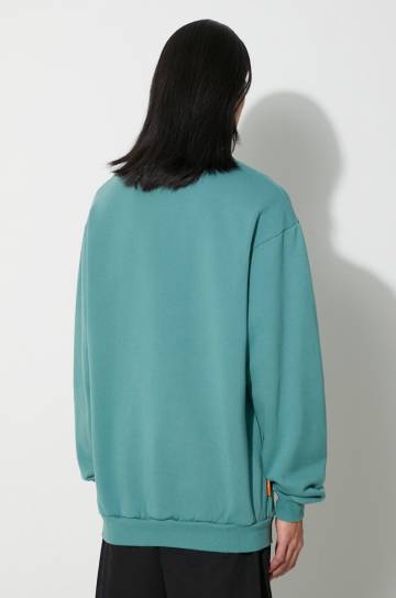 Кофта Butter Goods Cord Logo Crewneck Sweatshirt мужская цвет зелёный с аппликацией BGQ3232304 Кофта Butter Goods Cord Logo Crewneck Sweatshirt мужская цвет зелёный с аппликацией BGQ3232304