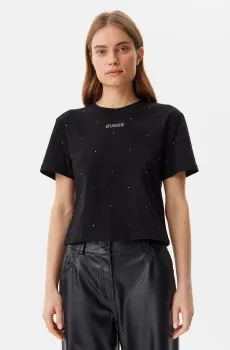 Женская черная футболка Черный XS Guess V5GI00.I3Z14;JBLK
