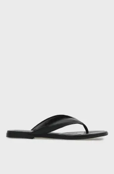 Женские черные кожаные вьетнамки Leira Черный 40 PRPY PRSLT1278W