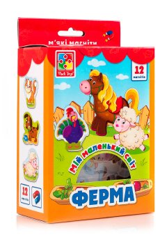 Набор магнитов Vladi Toys Мой маленький мир. Ферма, от 3 лет, 12 деталей, 13*7*21 см (VT3106-09)