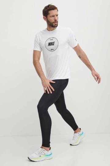 Футболка для тренинга Nike Lead Line цвет белый с принтом Футболка для тренинга Nike Lead Line цвет белый с принтом