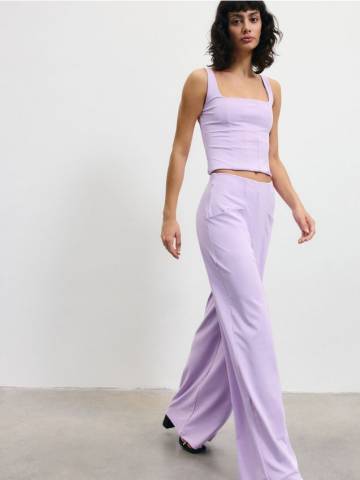 Reserved - LADIES` TROUSERS - лавандовий - ZQ714-04X