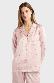 Женская розовая рубашка в полоску DRINKE Розовый S Etam 6557137