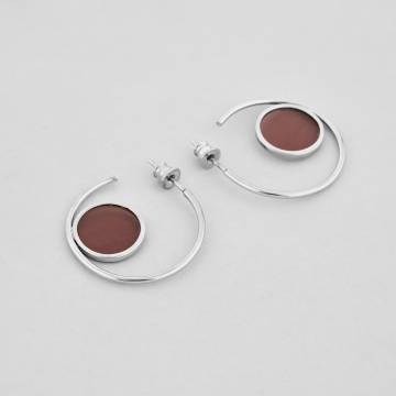 Серебряные серьги Minimal 1700-pink Серебряные серьги Minimal 1700-pink