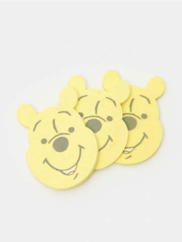 Губка для миття обличчя Winnie the Pooh 5 pack - світло-жовтий Губка для миття обличчя Winnie the Pooh 5 pack - світло-жовтий