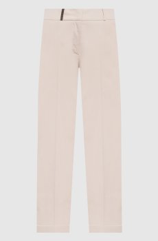 Белые брюки с отворотами