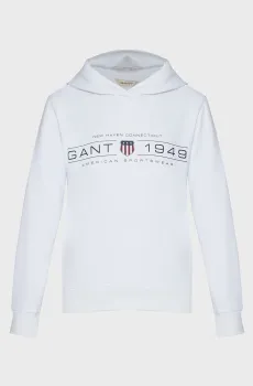 Женское белое худи REG SHIELD HOODIE Белый XS Gant 4200292