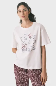 Женская белая футболка Белый XXL womensecret 3273289