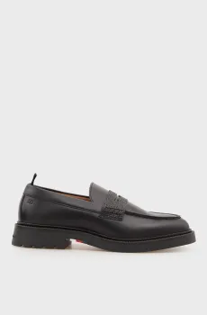 Мужские черные кожаные лоферы CORPORATE Черный 45 Tommy Hilfiger FM0FM05968