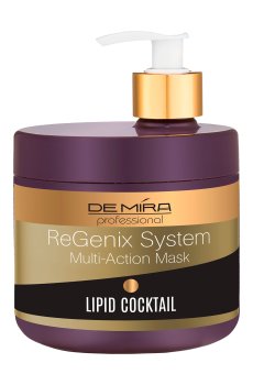 Липидная коктейль-маска DeMira Professional ReGenix System Multi-Action Mask для восстановления волос, 500 мл