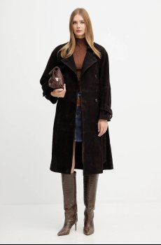Замшевое пальто Luisa Spagnoli