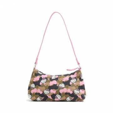 Cropp - Сумка-хобо Hello Kitty - темно-зелений Cropp - Сумка-хобо Hello Kitty - темно-зелений