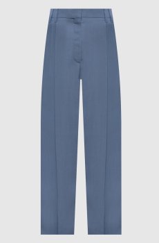 Синие брюки с леном с цепочкой мониль