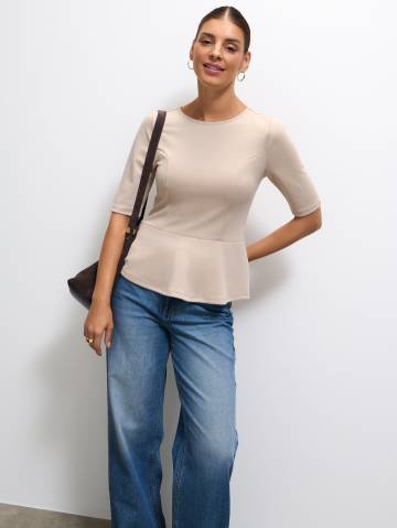 Mohito - Блузка з коротким рукавом - бежевий - XXS