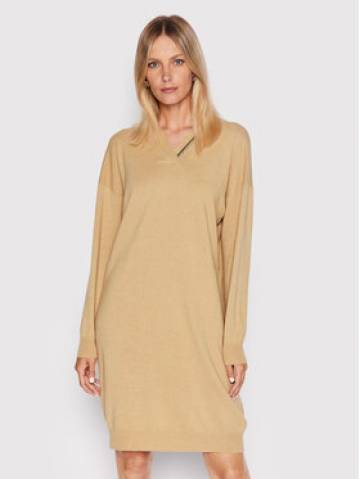 Peserico Трикотажна сукня S92197F12K Бежевий Relaxed Fit Peserico Трикотажна сукня S92197F12K Бежевий Relaxed Fit
