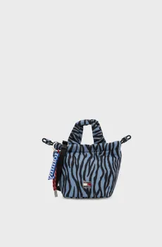 Женская голубая сумка с узором ICON CHARMS Голубой ONESIZE Tommy Jeans AW0AW18884