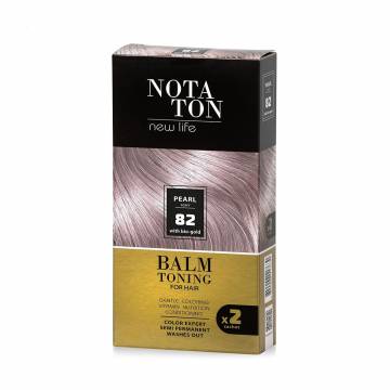 Тонирующий бальзам для волос Notaton New Life Balm Toning с био-золотом, 82 Жемчужно-пепельный, 2*30 мл Тонирующий бальзам для волос Notaton New Life Balm Toning с био-золотом, 82 Жемчужно-пепельный, 2*30 мл