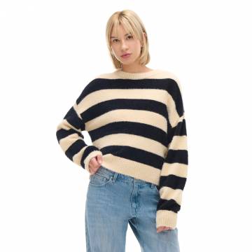 Cropp - Джемпер у смужку - кремовий