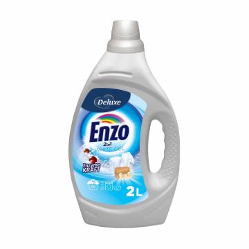 Гель для стирки Deluxe Enzo 2 in 1 White Gel для белых тканей, 50 стирок, 2 л