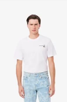 Мужская белая футболка Белый L-XL Lacoste TH9880001