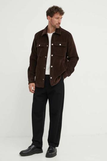 Вельветовая куртка A.P.C. Blouson Alex цвет коричневый переходная COGVV.H02625.CAE Вельветовая куртка A.P.C. Blouson Alex цвет коричневый переходная COGVV.H02625.CAE