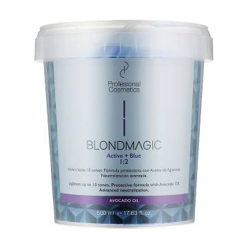 Пудра для осветления волос Profesional Cosmetics Blondmagic Blue, 500 мл Пудра для осветления волос Profesional Cosmetics Blondmagic Blue, 500 мл