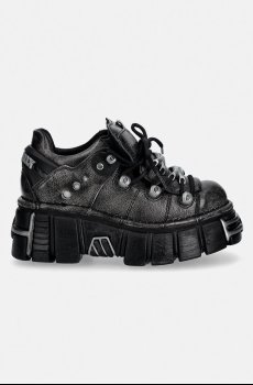 Кожаные кроссовки New Rock PULIK OLD ARENA TOWER NEGRO ACERO + later