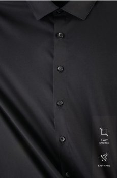 Reserved - Сорочка slim fit із високим вмістом бавовни - чорний - 786DG-99X