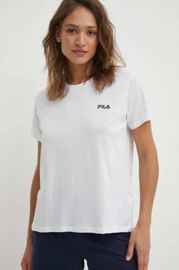 Хлопковая пижама Fila цвет белый хлопковая FPS4180 Хлопковая пижама Fila цвет белый хлопковая FPS4180