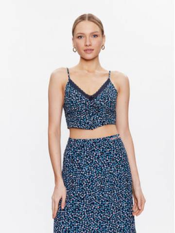 Tommy Jeans Топ Tjw Ditsy Floral DW0DW15215 Cиній Cropped Fit Tommy Jeans Топ Tjw Ditsy Floral DW0DW15215 Cиній Cropped Fit