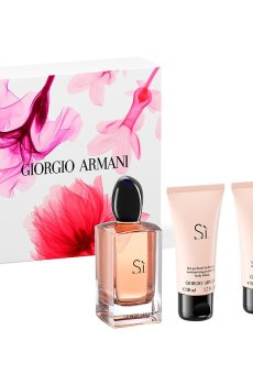 Парфюмированный набор женский Giorgio Armani Si Set (парфюмированная вода, 100 мл + гель для душа, 50 мл + лосьон, 50 мл)