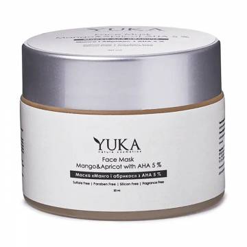 Маска-пилинг для лица Yuka Face Mask Манго и абрикос с AHA 5%, 50 мл Маска-пилинг для лица Yuka Face Mask Манго и абрикос с AHA 5%, 50 мл